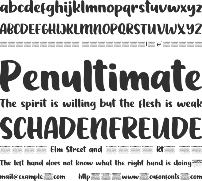 Billy Hatter Pesonal Use Only font preview