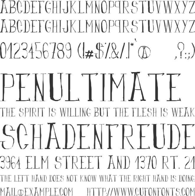 Fanfarone font preview