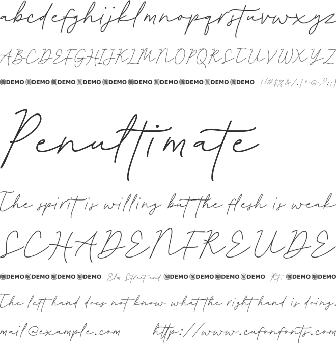 Clattery font preview