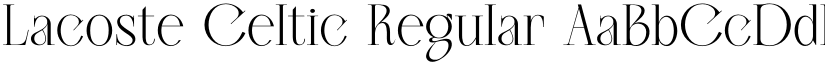 Lacoste Celtic Regular font