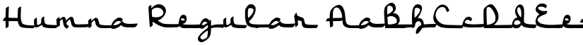 Humna Regular font