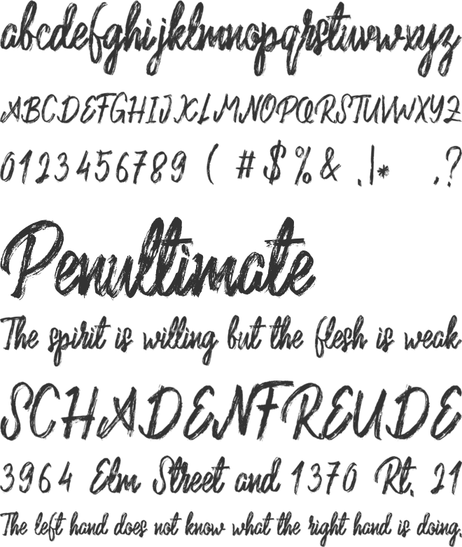 Full out font preview