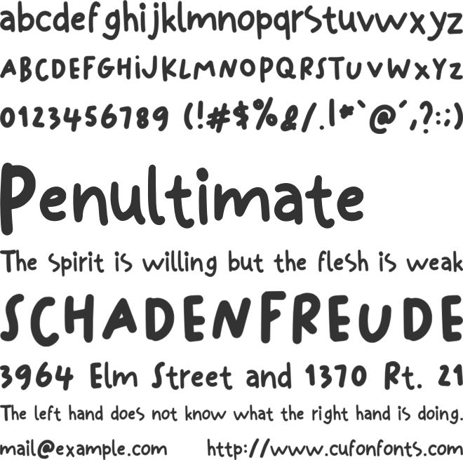 Stay work font preview