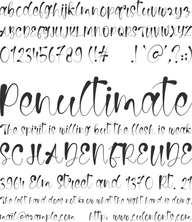 Beattle font preview