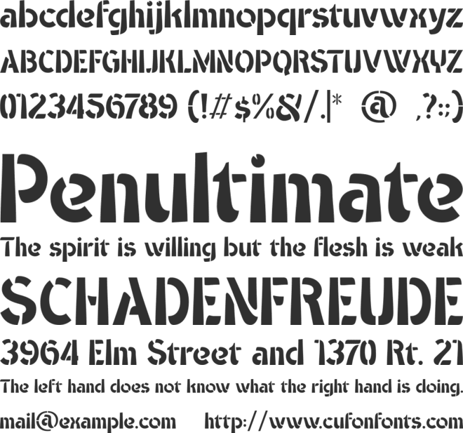 Qawine Again font preview