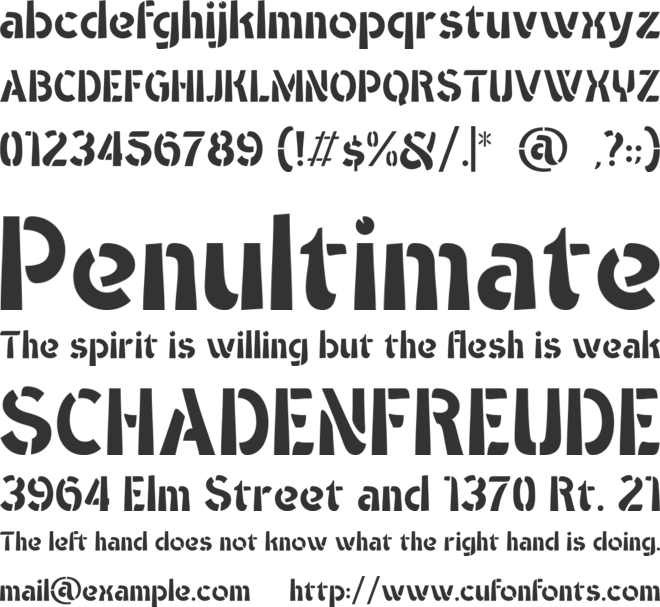 Qawine Again font preview