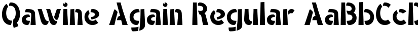 Qawine Again Regular font