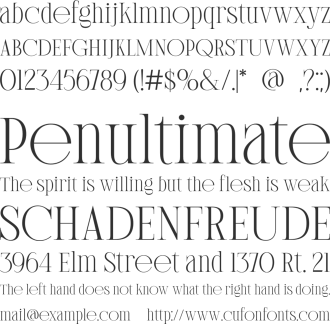 Banery font preview