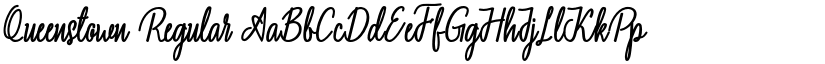 Queenstown Regular font