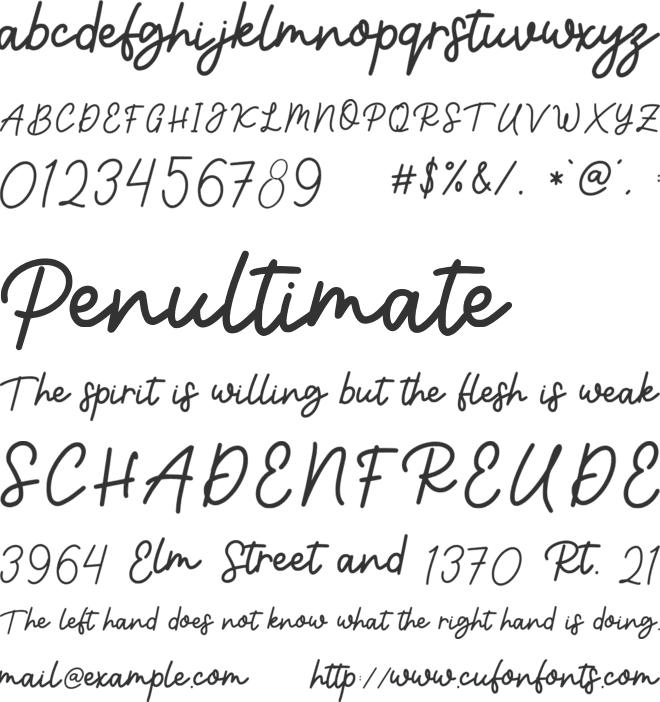 Mayhem font preview