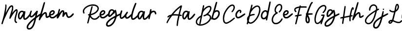 Mayhem Regular font