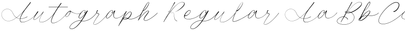 Autograph Regular font