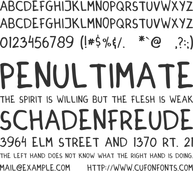Dinski Casual Handwriting font preview