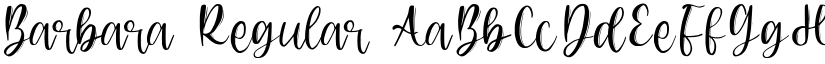 Barbara Regular font