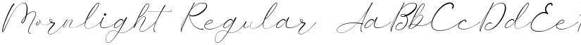 Mornlight Regular font