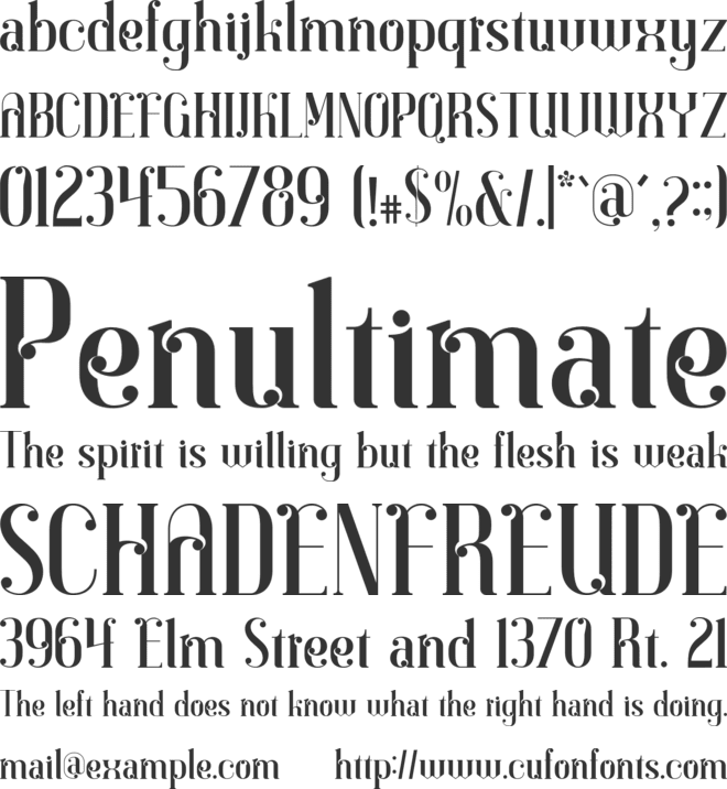 CHOOSE ELEGANT font preview