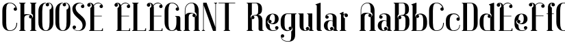 CHOOSE ELEGANT Regular font