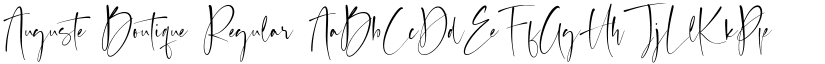 Auguste Boutique Regular font