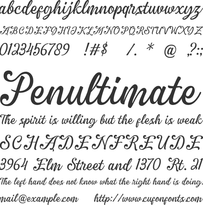 Briella font preview