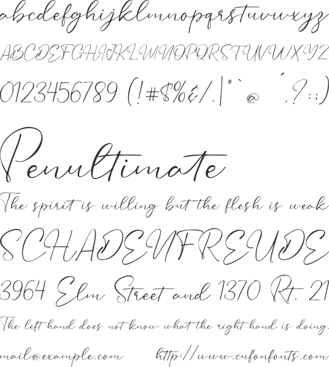 DaventerPersonalUse font preview