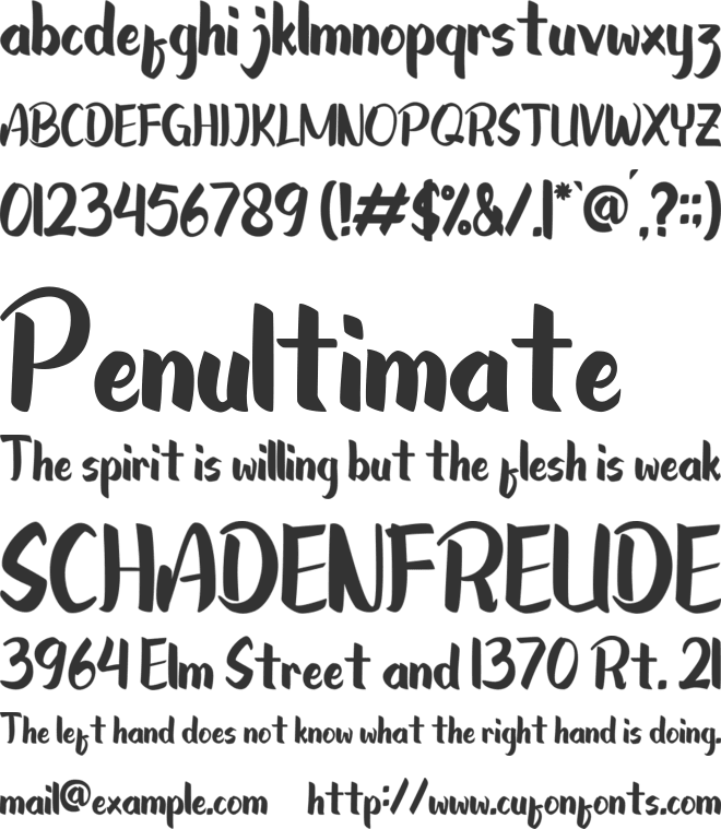 Assazinc font preview