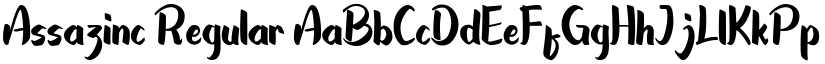 Assazinc Regular font