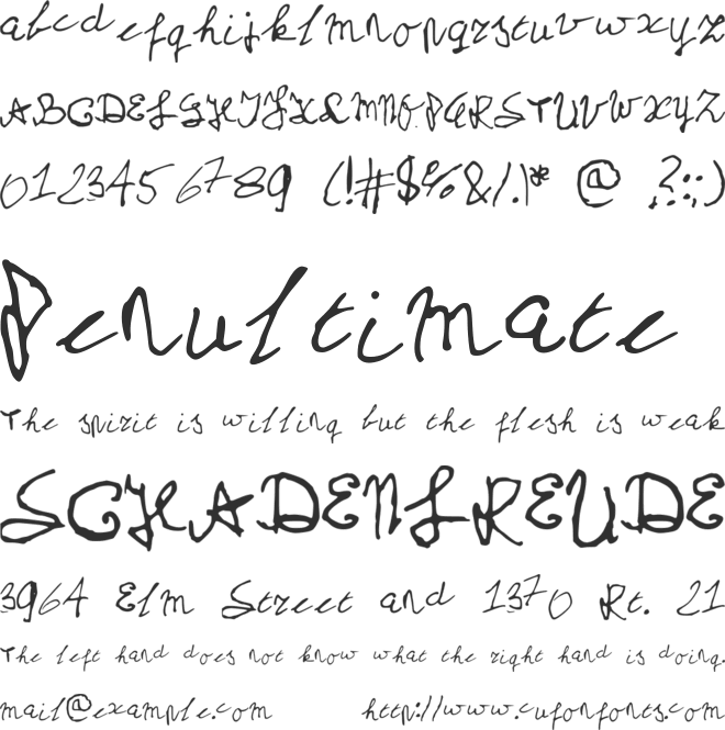 MySchoolHandwriting font preview