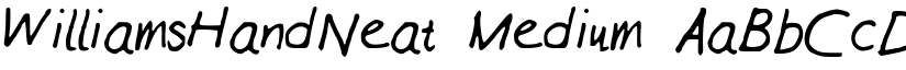 WilliamsHandNeat font download