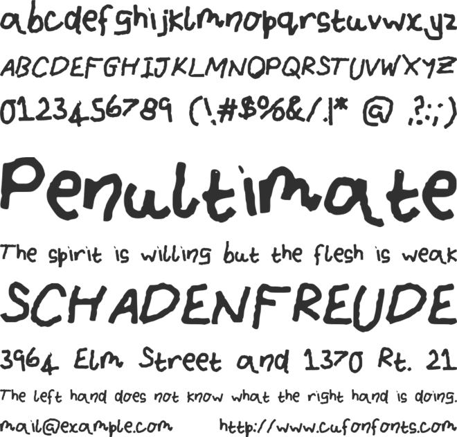 IAmTheCrayonMaster font preview