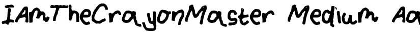 IAmTheCrayonMaster Medium font