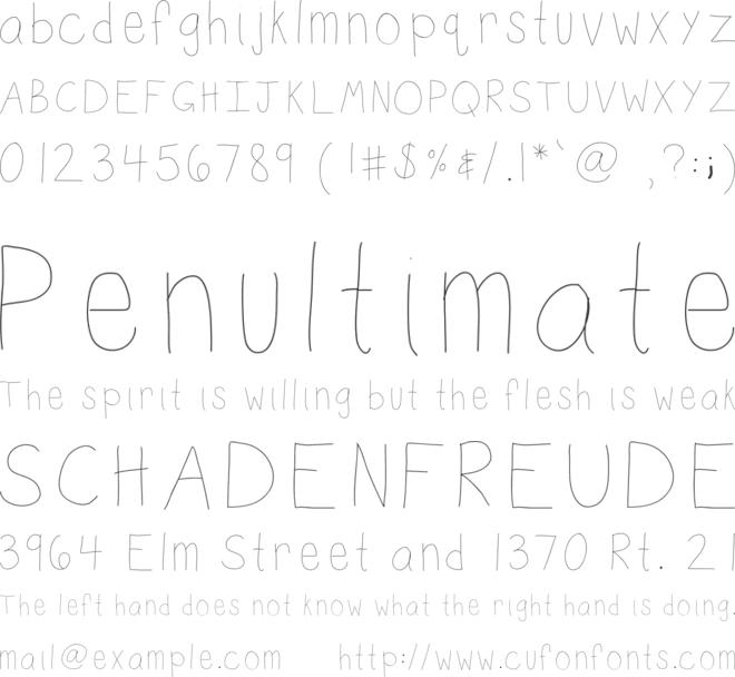 KBSketch font preview