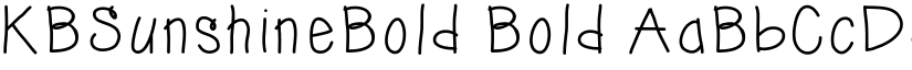 KBSunshineBold Bold font