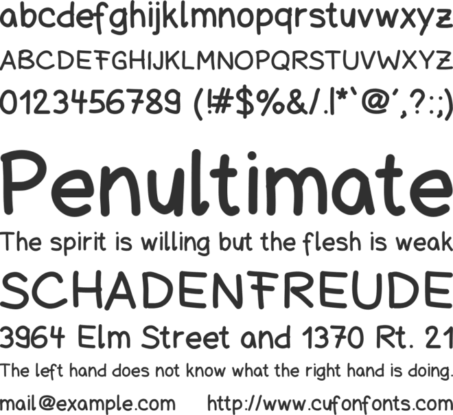 SchuboiseHandwrite font preview