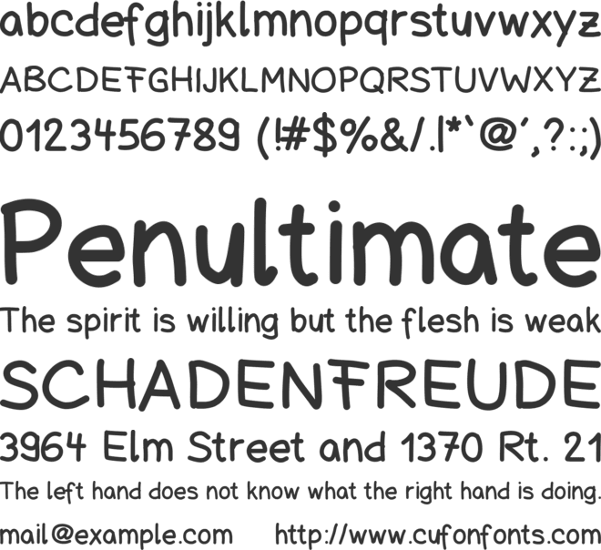 SchuboiseHandwrite font preview