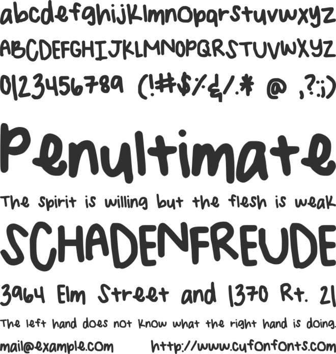 AngelinaHandwriting font preview