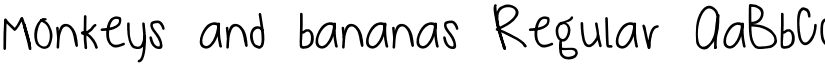 monkeys and bananas Regular font