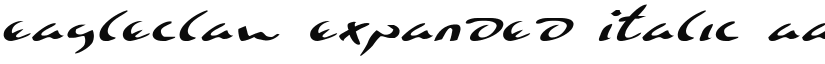 Eagleclaw Expanded Italic font