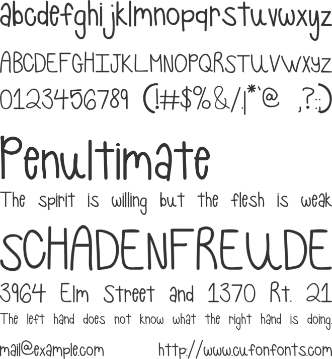 Pancakes and Whipcream font preview