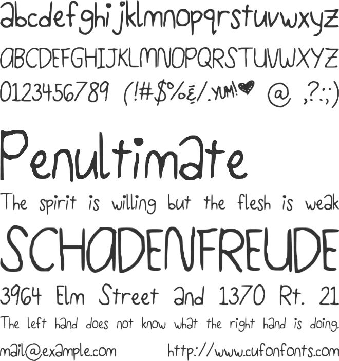 CreamDonut font preview