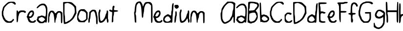CreamDonut Medium font