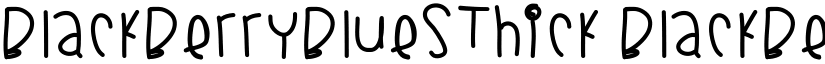 BlackberryBluesThick BlackberryBluesThick font