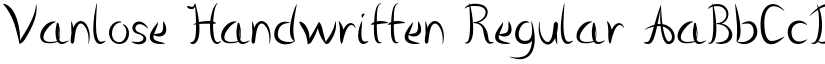 Vanlose Handwritten Regular font