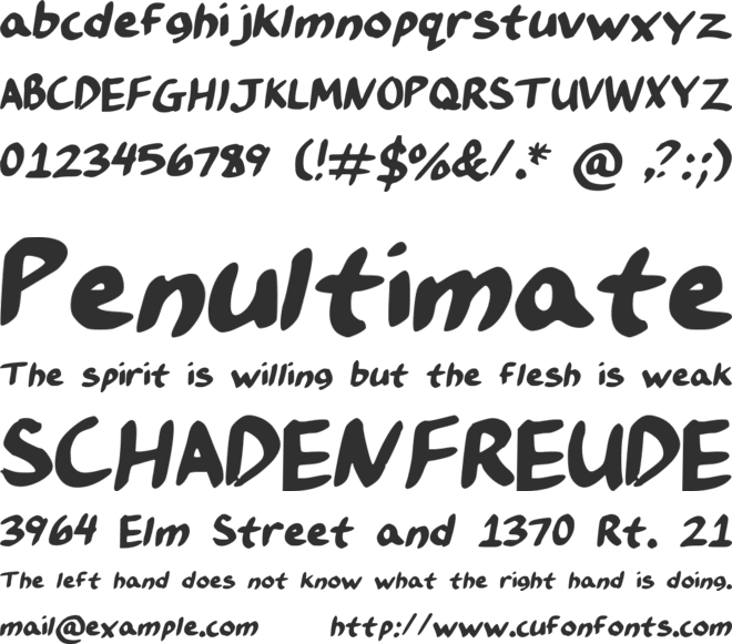 ChocolateIcing font preview