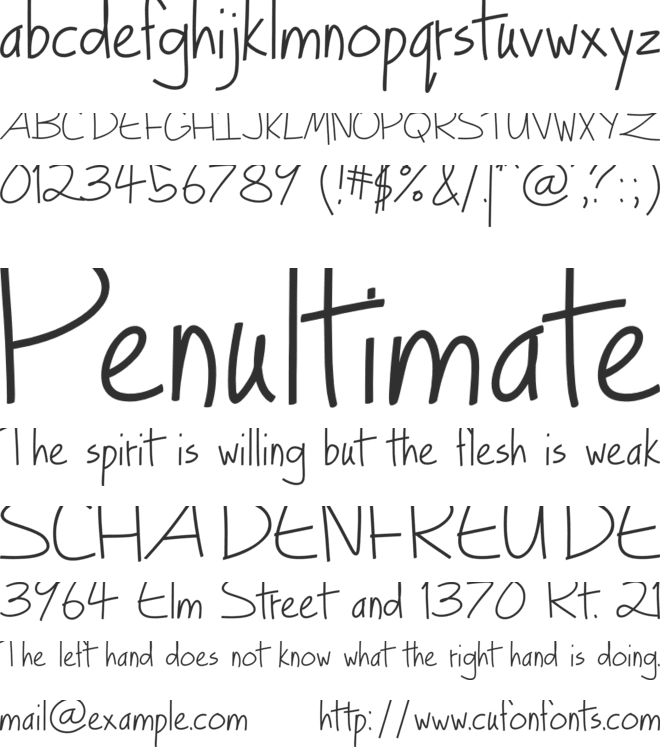 Turkeyface font preview