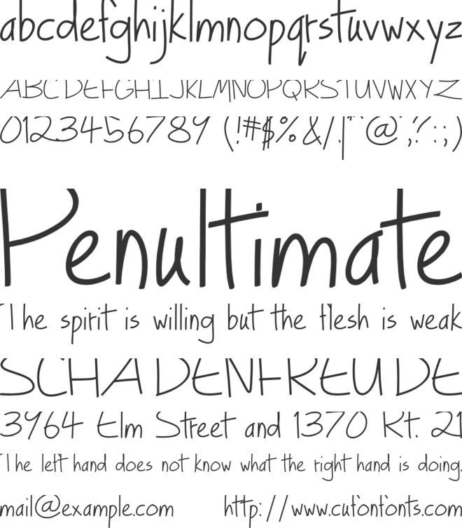 Turkeyface font preview