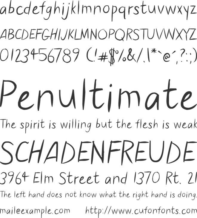 Elisana font preview