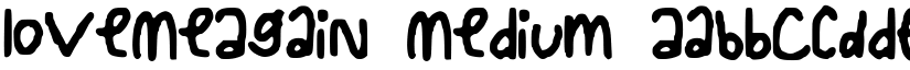 LoveMeAgain Medium font