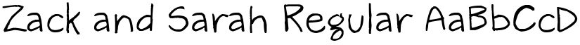 Zack and Sarah Regular font