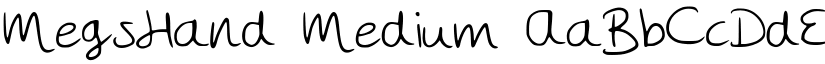 MegsHand Medium font