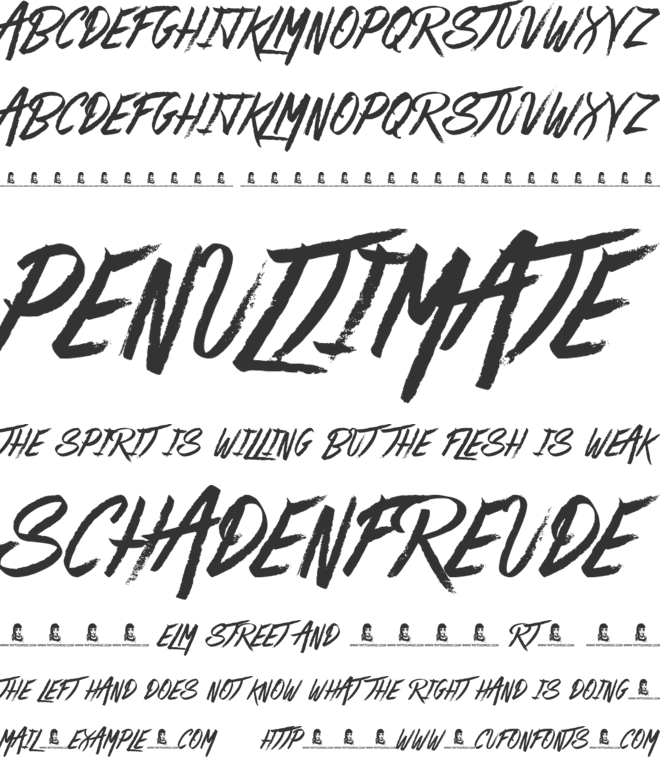 Mega Team font preview